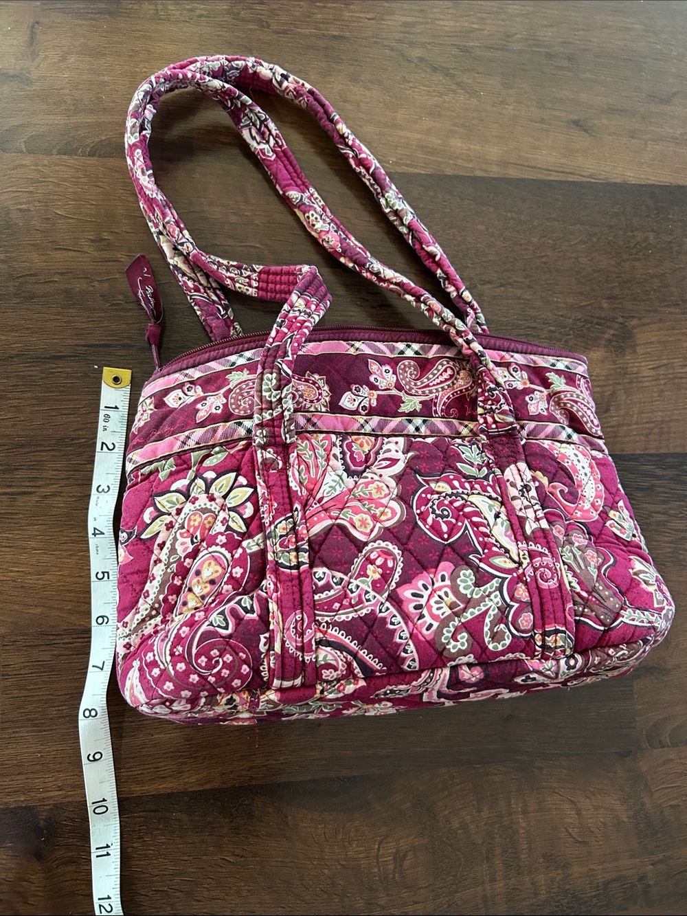 Vera Bradley Burgundy Plum Paisley Quilted Tote - Picture 4 of 10
